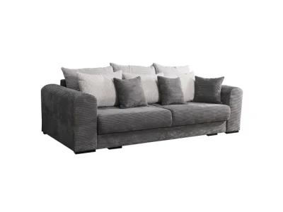 KONDELA Gilen Big Sofa rozkladacia pohovka s úložným priestorom sivá / svetlosivá / béžová