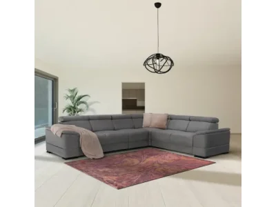 KONDELA Segoria L rohová sedačka sivá