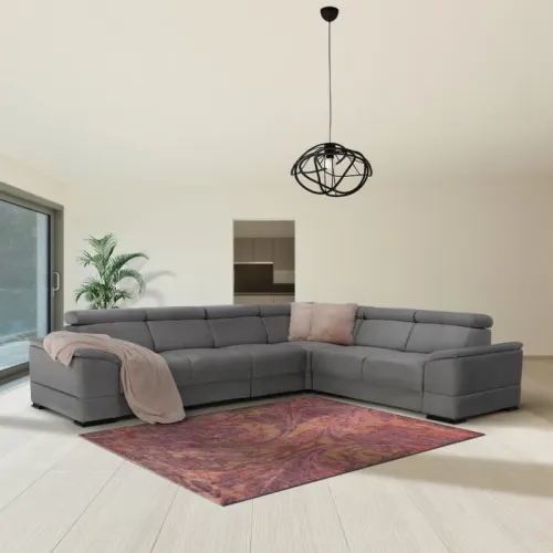 KONDELA Segoria L rohová sedačka sivá