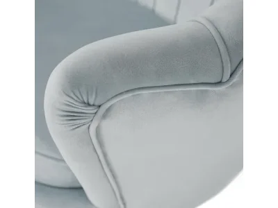 Detail produktu KONDELA Noblin dvojsedačka sivomodrá (Velvet) / zlatá