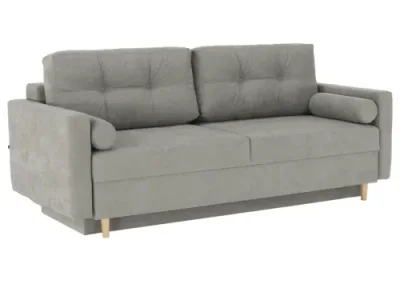 KONDELA Aurelia rozkladacia pohovka s úložným priestorom sivá