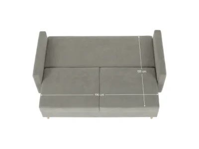 Detail produktu KONDELA Aurelia rozkladacia pohovka s úložným priestorom sivá