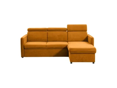 Detail produktu KONDELA Alechandro A Roh L/P rohová sedačka s rozkladom horčicová