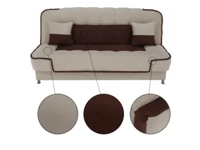 Detail produktu KONDELA Persi rozkladacia pohovka s úložným priestorom béžová / hnedá