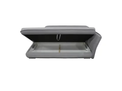 Detail produktu KONDELA Lamba P leňoška s úložným priestorom sivá