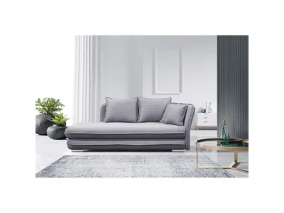 Detail produktu KONDELA Lamba P leňoška s úložným priestorom sivá