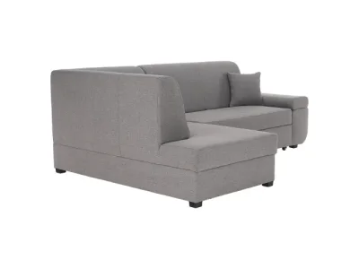 Detail produktu KONDELA Fosa Roh L rohová sedačka s rozkladom a úložným priestorom sivý melír