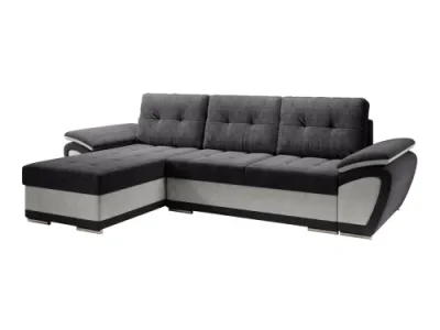 Detail produktu KONDELA Enif Roh L rohová sedačka s rozkladom a úložným priestorom svetlosivá / tmavosivá