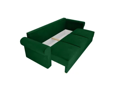 Detail produktu KONDELA Smoky rozkladacia pohovka s úložným priestorom zelená / žltá