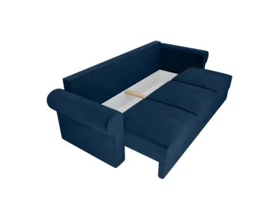 Detail produktu KONDELA Smoky rozkladacia pohovka s úložným priestorom modrá / vzor / ružová