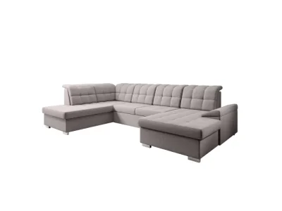 Detail produktu KONDELA Oreo U L rohová sedačka u s rozkladom a úložným priestorom sivobéžová (taupe)