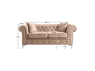 Detail produktu KONDELA Romano dvojsedačka svetlohnedá