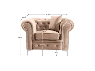 Detail produktu KONDELA Romano kreslo svetlohnedá