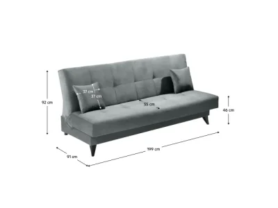 Detail produktu KONDELA Urgo rozkladacia pohovka s úložným priestorom sivá