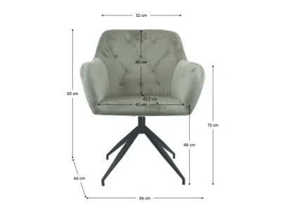 Detail produktu KONDELA Veleza New dizajnové otočné kreslo sivohnedá (taupe) / čierna