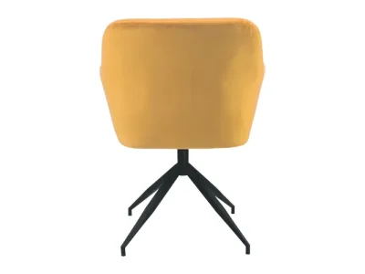 Detail produktu KONDELA Veleza New dizajnové otočné kreslo horčicová (Velvet) / čierna