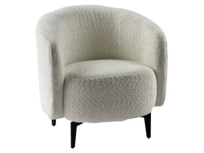 KONDELA Preso kreslo biela / čierna