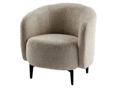 KONDELA Preso kreslo béžová / čierna