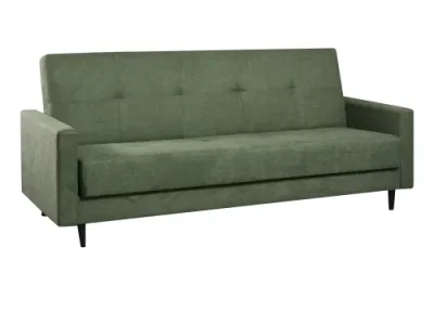 KONDELA Valdo rozkladacia pohovka s úložným priestorom zelená / čierna