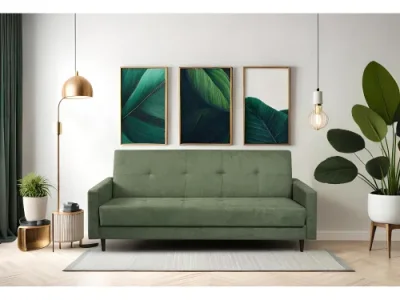 Detail produktu KONDELA Valdo rozkladacia pohovka s úložným priestorom zelená / čierna