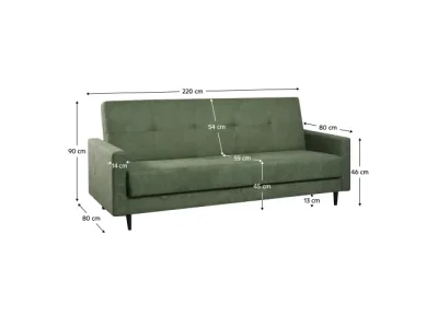 Detail produktu KONDELA Valdo rozkladacia pohovka s úložným priestorom zelená / čierna