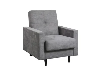 KONDELA Valdo kreslo sivá / čierna