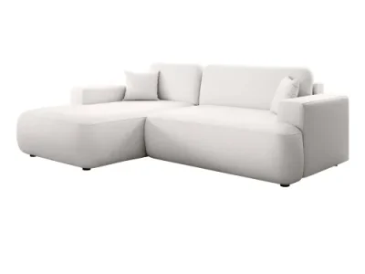 Detail produktu KONDELA Gary Roh L rohová sedačka s rozkladom a úložným priestorom biela