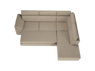 Detail produktu KONDELA Caila R P rohová sedačka s rozkladom a úložným priestorom béžová