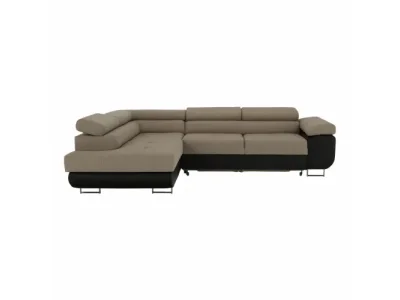 Detail produktu KONDELA Amareto New L rohová sedačka s rozkladom hnedá / béžová