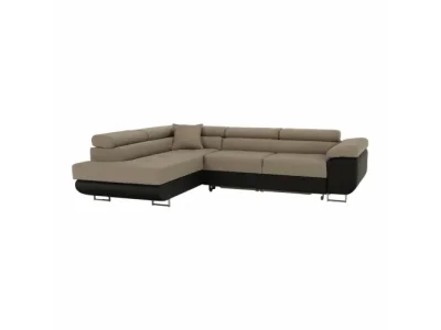 Detail produktu KONDELA Amareto New L rohová sedačka s rozkladom hnedá / béžová