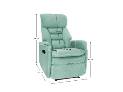 Detail produktu KONDELA Komfy relaxačné kreslo mentolová