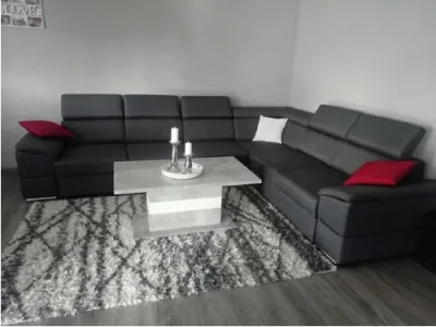 KONDELA Segoria Lux rohová sedačka s rozkladom sivá