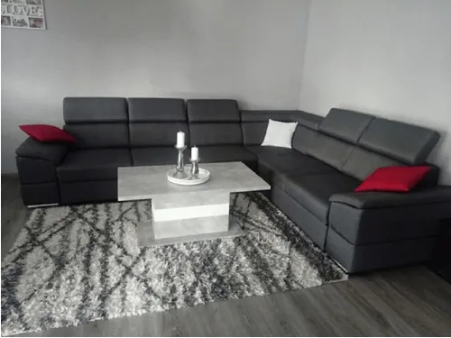 KONDELA Segoria Lux rohová sedačka s rozkladom sivá