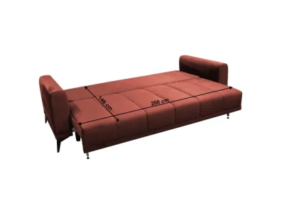 Detail produktu KONDELA Grace Big Sofa rozkladacia pohovka s úložným priestorom terakota