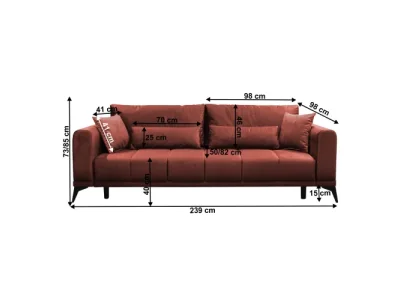 Detail produktu KONDELA Grace Big Sofa rozkladacia pohovka s úložným priestorom terakota