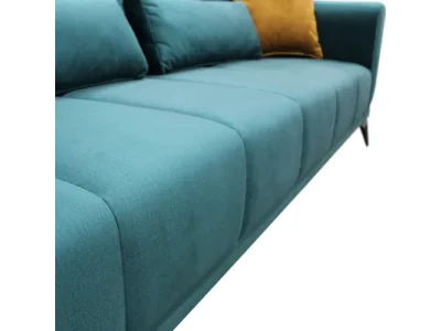 Detail produktu KONDELA Grace Big Sofa rozkladacia pohovka s úložným priestorom smaragdová / horčicová