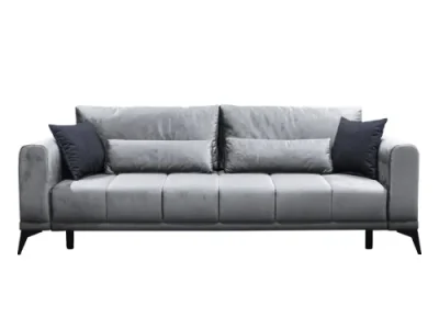 KONDELA Grace Big Sofa rozkladacia pohovka s úložným priestorom svetlosivá / sivá