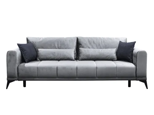 KONDELA Grace Big Sofa rozkladacia pohovka s úložným priestorom svetlosivá / sivá