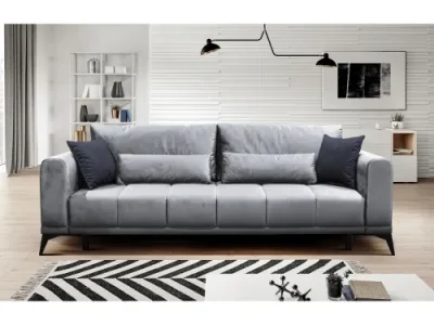 Detail produktu KONDELA Grace Big Sofa rozkladacia pohovka s úložným priestorom svetlosivá / sivá