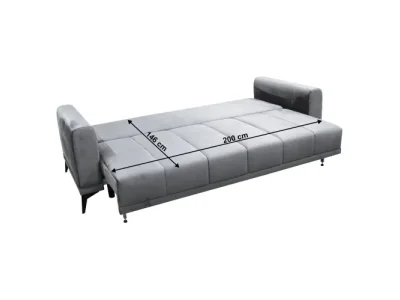 Detail produktu KONDELA Grace Big Sofa rozkladacia pohovka s úložným priestorom svetlosivá / sivá