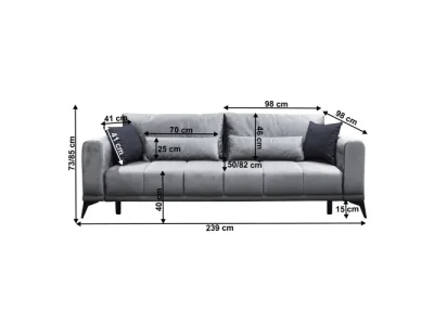 Detail produktu KONDELA Grace Big Sofa rozkladacia pohovka s úložným priestorom svetlosivá / sivá