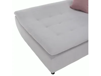 Detail produktu KONDELA Brato L rohová sedačka s rozkladom a úložným priestorom svetlosivá / púdrová ružová