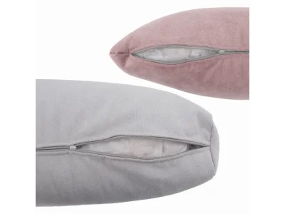 Detail produktu KONDELA Brato L rohová sedačka s rozkladom a úložným priestorom svetlosivá / púdrová ružová