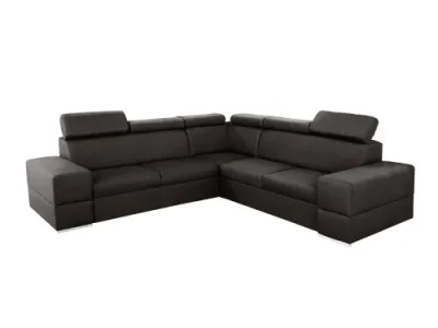 Detail produktu KONDELA Monako Roh P rohová sedačka s rozkladom a úložným priestorom hnedá