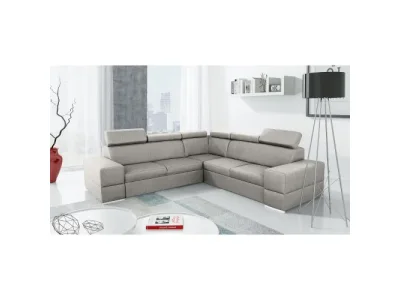 Detail produktu KONDELA Monako Roh L rohová sedačka s rozkladom a úložným priestorom sivá