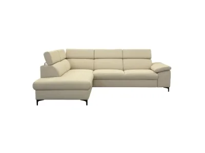 Detail produktu KONDELA Zachary Roh L rohová sedačka s rozkladom krémová