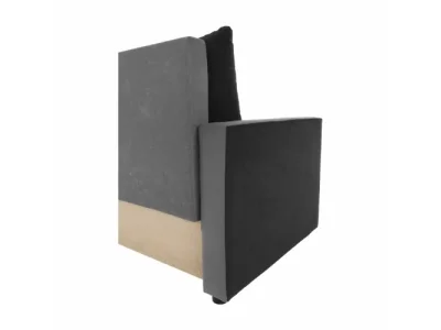 Detail produktu KONDELA Paulita New L/P rohová sedačka s rozkladom sivá / čierna