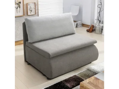 KONDELA Kenet New rozkladacie kreslo s úložným priestorom sivohnedá (taupe) / svetlosivá