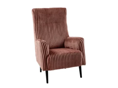 KONDELA Samy 1 kreslo (ušiak) staroružová / čierna