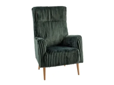 KONDELA Samy 1 kreslo (ušiak) smaragdová / buk